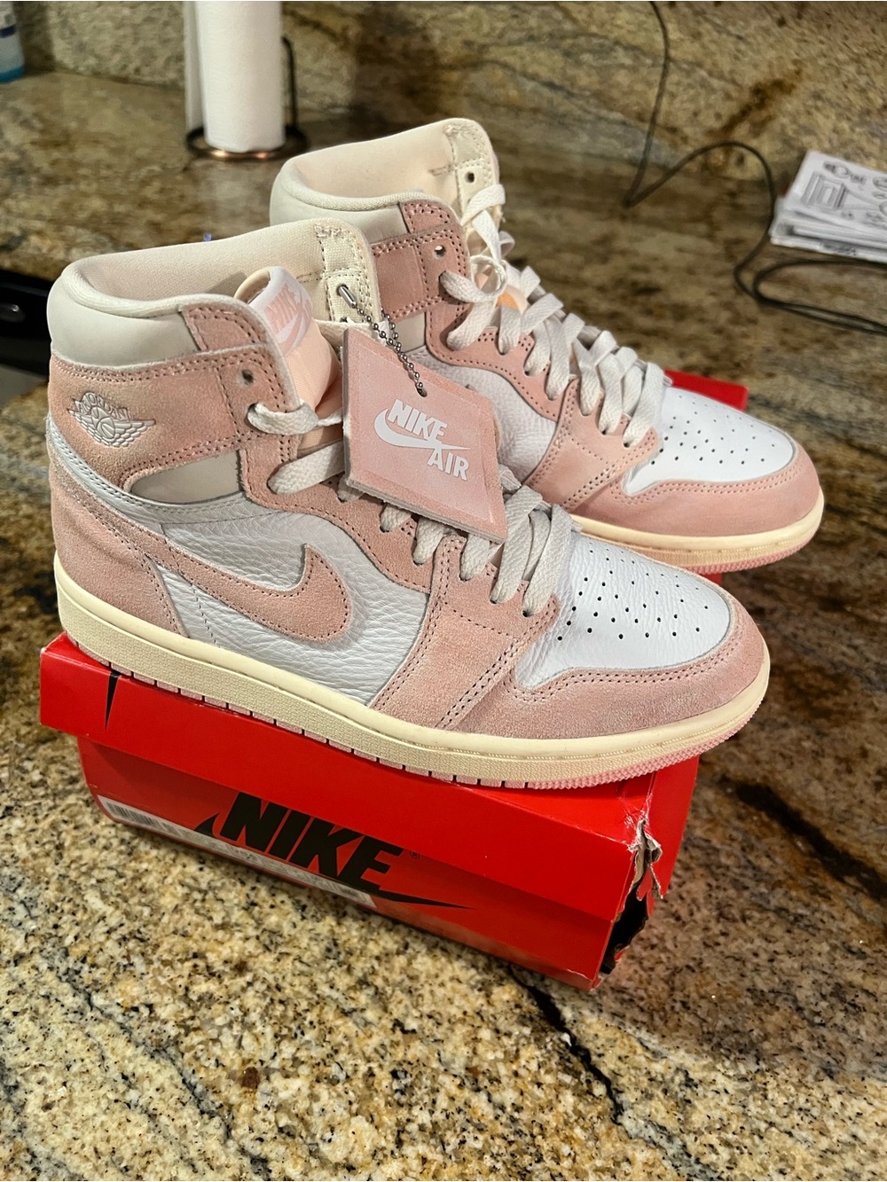 Nike Air Jordan 1 High Women’s Sneakers - Pink/White